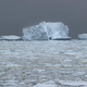A view of icebergs in Penola Strait in Antarctica.